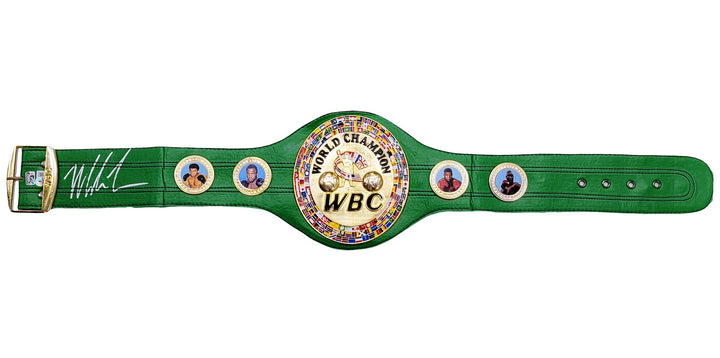 Mike Tyson Signed Green WBC World Championship Belt Beckett Witness