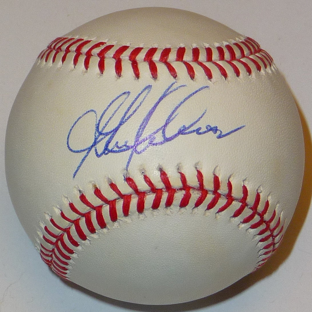 GARRET ANDERSON SIGNED VINTAGE ROALB BUDIG BALL ANGELS BRAVES DODGERS JSA AUTH