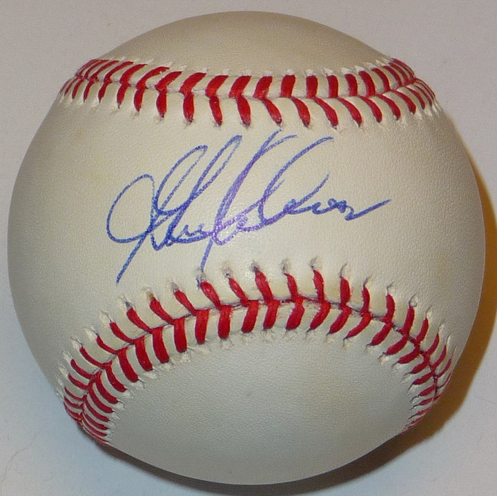 GARRET ANDERSON SIGNED VINTAGE ROALB BUDIG BALL ANGELS BRAVES DODGERS JSA AUTH