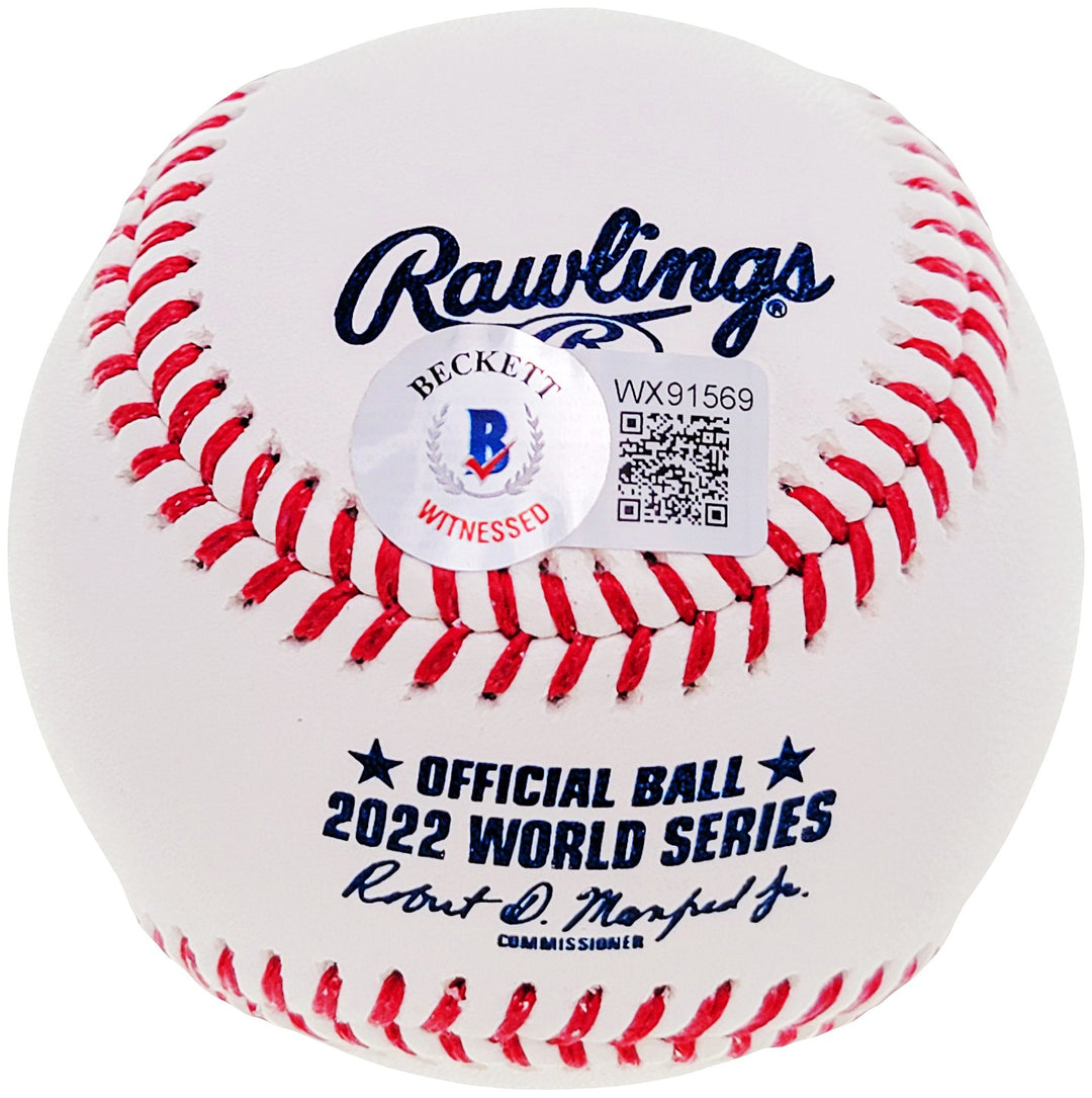 Yordan Alvarez Auto Official 2022 WS MLB Baseball Astros 2022 WS Champs Beckett
