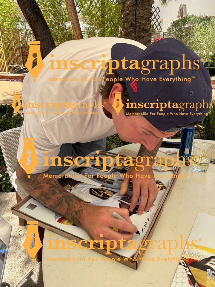 Marc-Andre Fleury Neal Karlsson Engelland Signed 1st Poster 2017 Vegas Knights