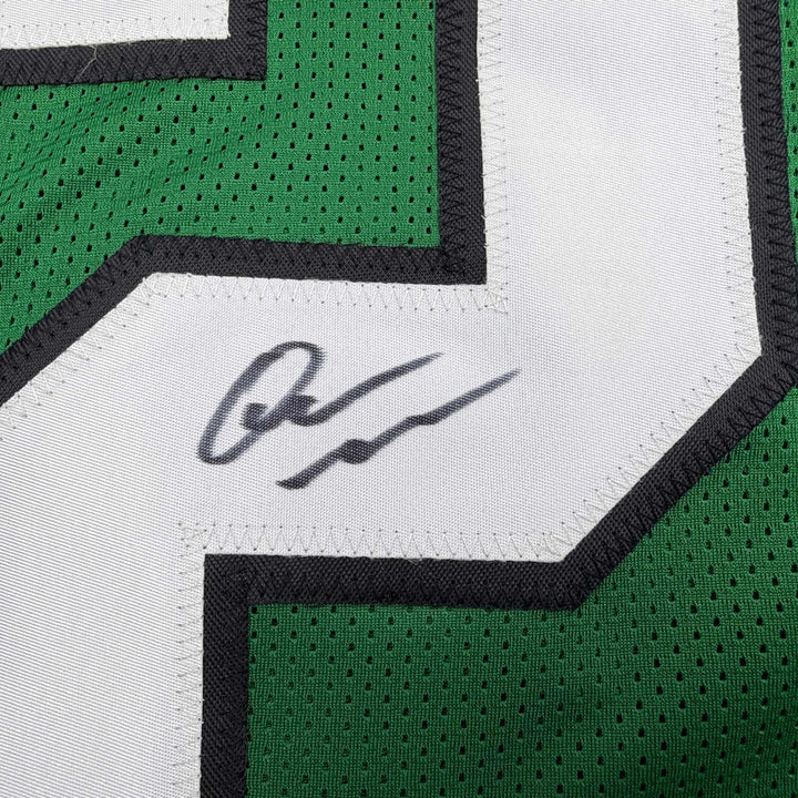 Autographed/Signed Quinyon Mitchell Philadelphia Kelly Green Jersey JSA COA