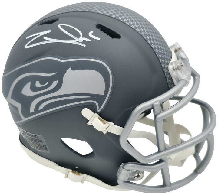 Zach Charbonnet Signed Seattle Seahawks Slate Silver Speed Mini Helmet MCS Holo