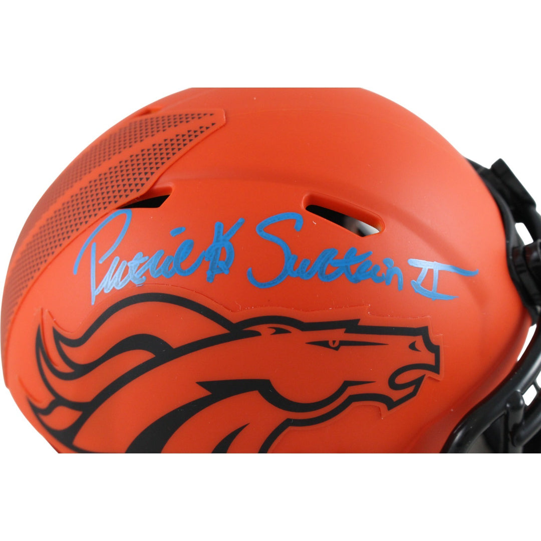Patrick Surtain Autographed Denver Broncos Rave Mini Helmet Beckett 54658