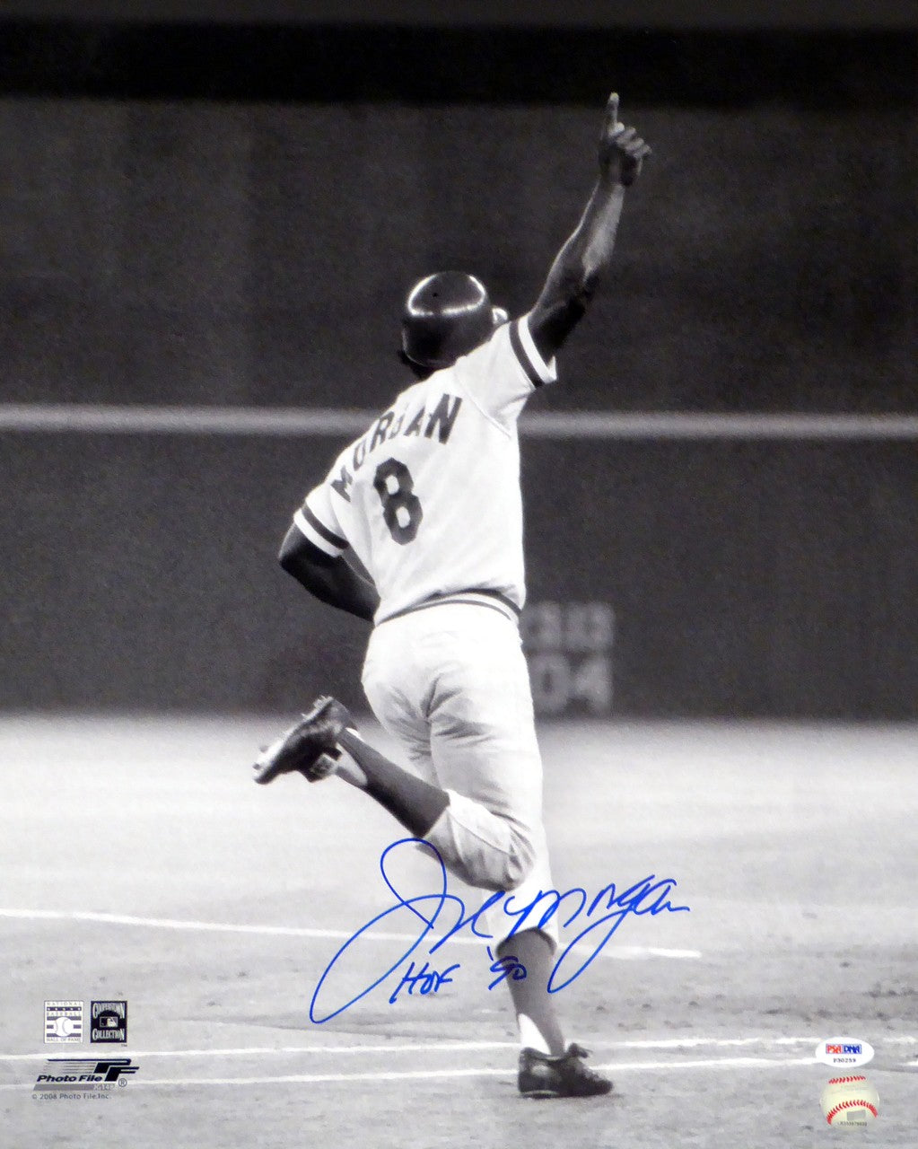 Joe Morgan Autographed Signed 16x20 Photo Cincinnati Reds "HOF 90" PSA/DNA