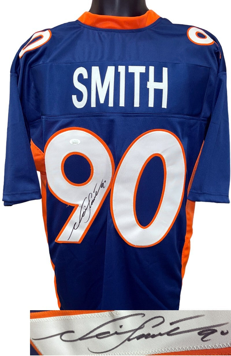 Neil Smith signed Denver Custom Stitched Pro Style Football Jersey #90 -BECKETT