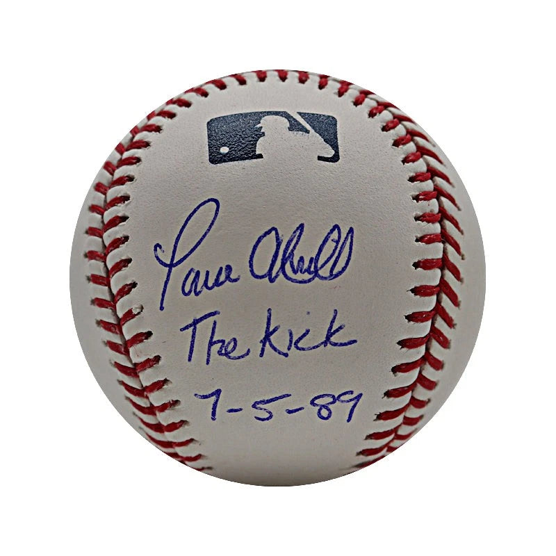 Paul O'Neill Cincinnati Reds Autographed and Inscribed "The Kick 7-5-89" MLB Baseball - Signed on Side Panel (CX Auth)