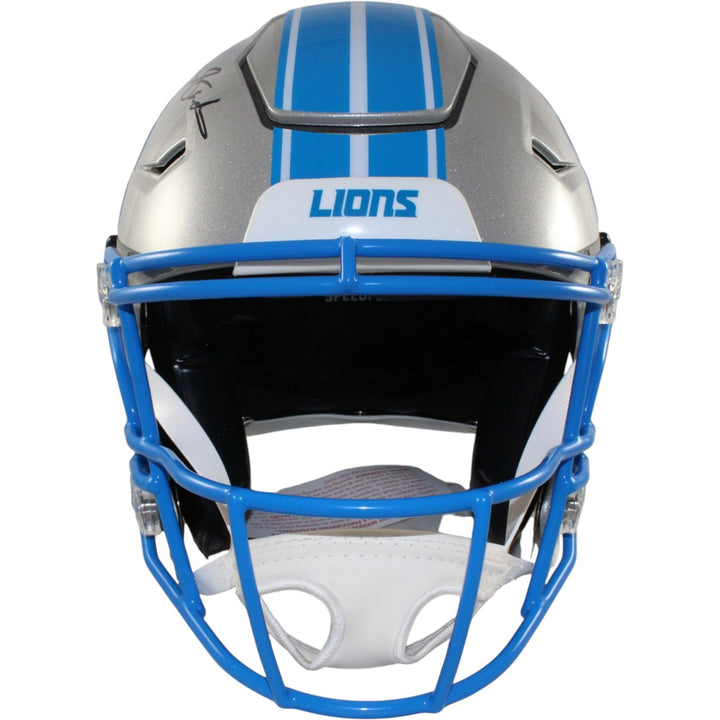 Barry Sanders Autographed Detroit Lions SpeedFlex Helmet Beckett Witness 58195