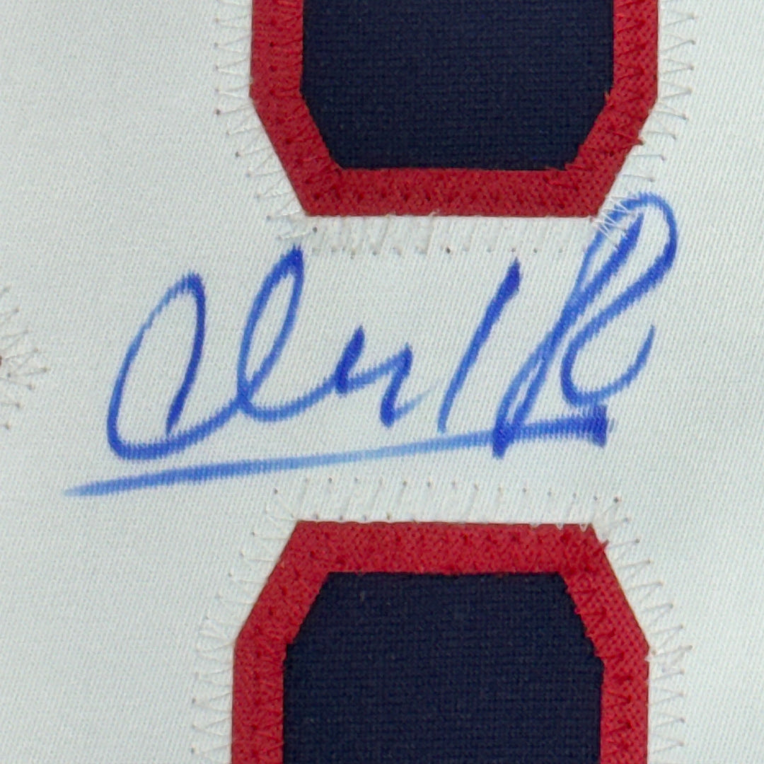 Framed Autographed/Signed Kirill Marchenko 35x39 Columbus Blue Jersey JSA COA