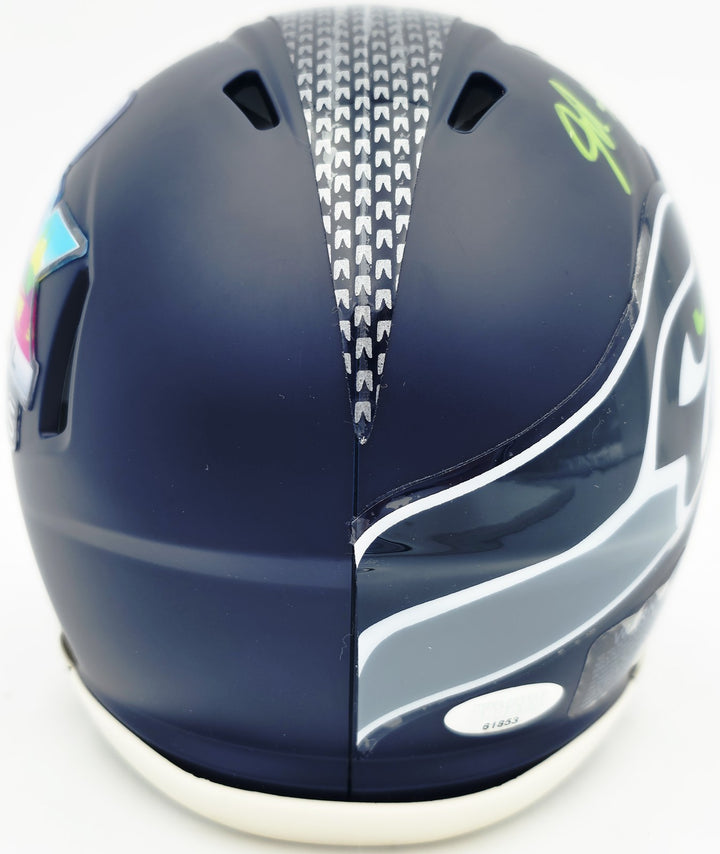 Jarran Reed Signed Seahawks Blue SB LX Champions Logo Speed Mini Helmet MCS Holo