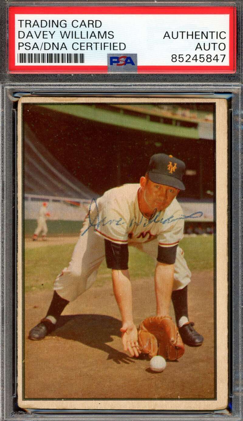 Davey Williams PSA DNA Signed 1953 Bowman Color Autograph
