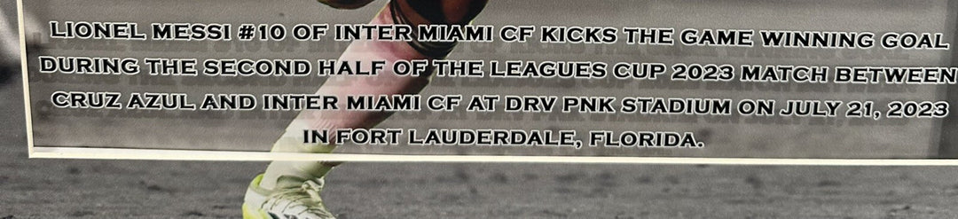 Lionel Messi Framed 3D Photo Facsimile Auto Inter Miami 1st Game Replica Ticket