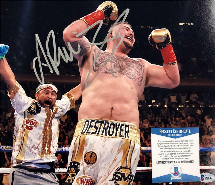 Andy Ruiz Jr autograph signed 11x14 Photo vs Anthony Joshua #24~ Beckett BAS COA