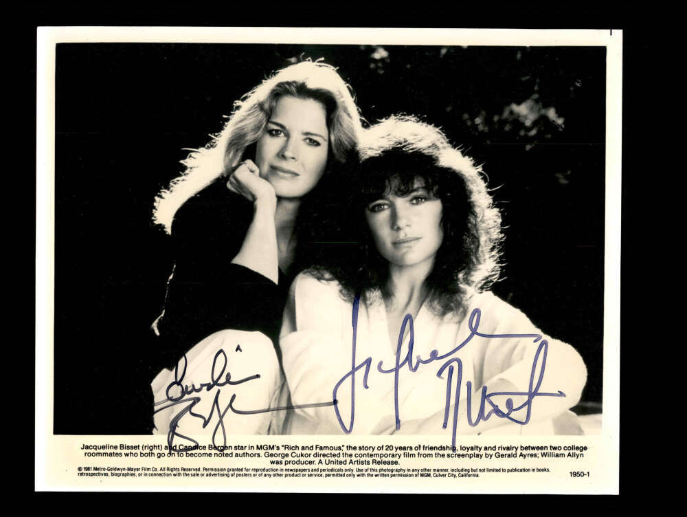 Candice Bergen Jacqueline Bisset JSA Coa Signed 8x10 Photo Autograph