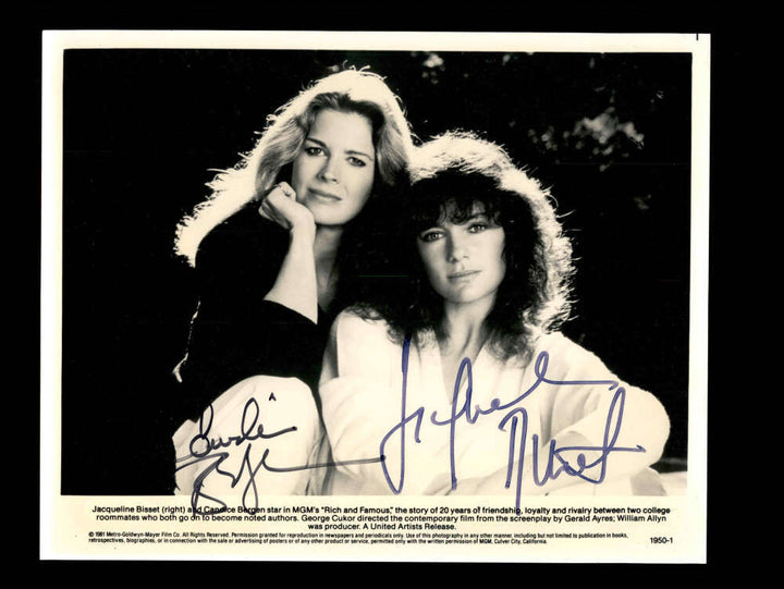 Candice Bergen Jacqueline Bisset JSA Coa Signed 8x10 Photo Autograph