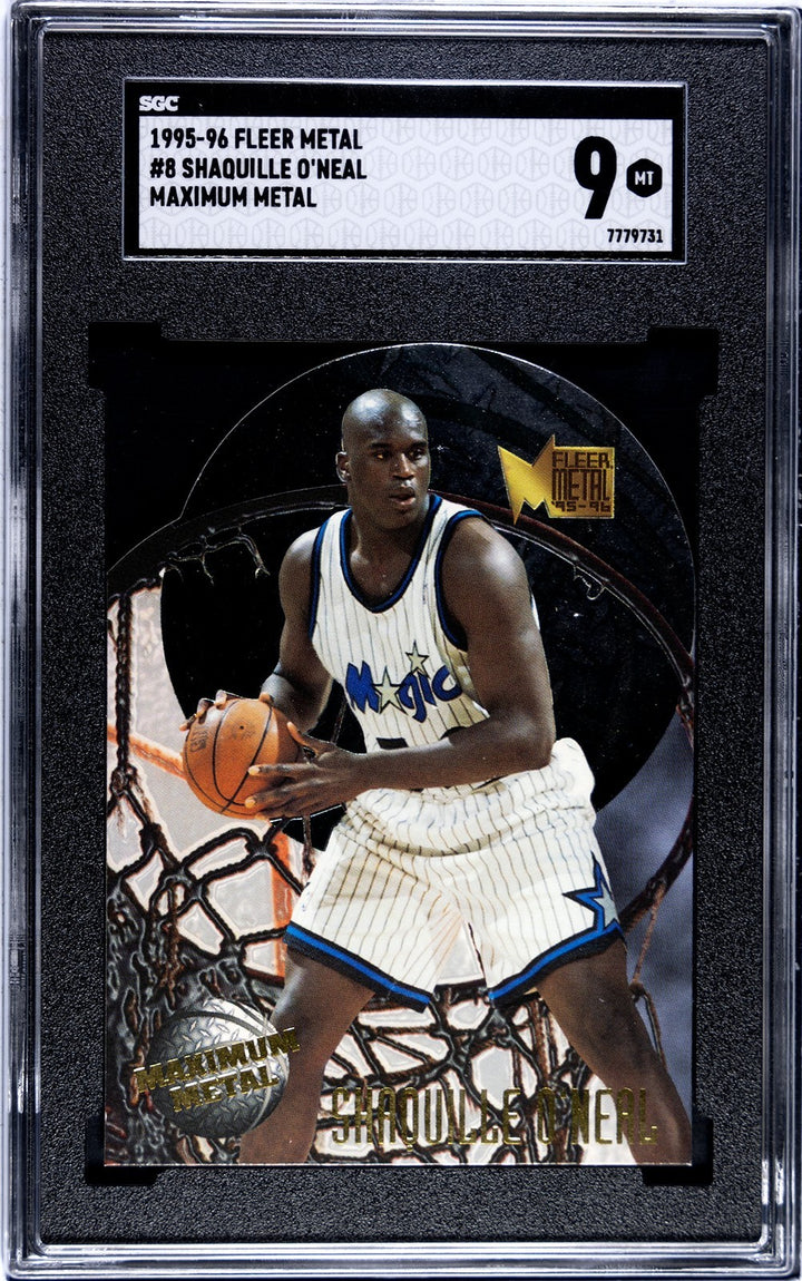Shaquille O'Neal 1995-96 Fleer Metal Maximum Die-Cut Card #8- SGC Graded 9 Mint