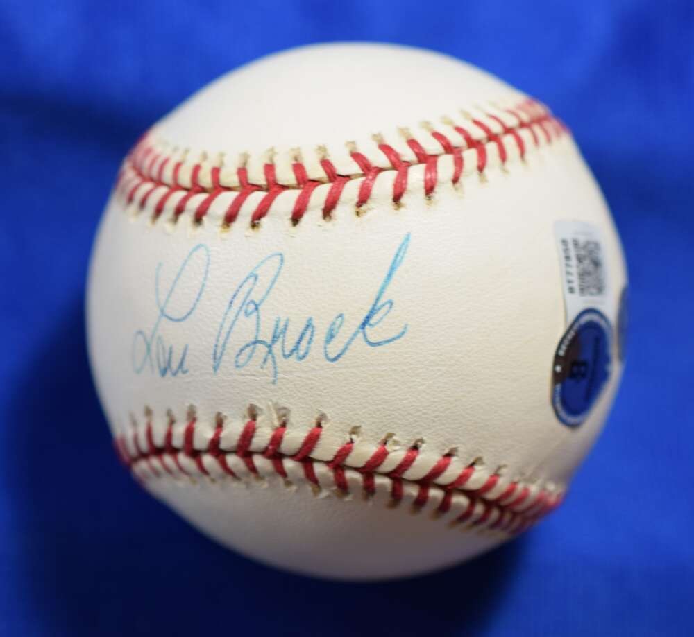 Lou Brock Beckett Tristar MLB Authentic Coa Auto National League Signed Baseball