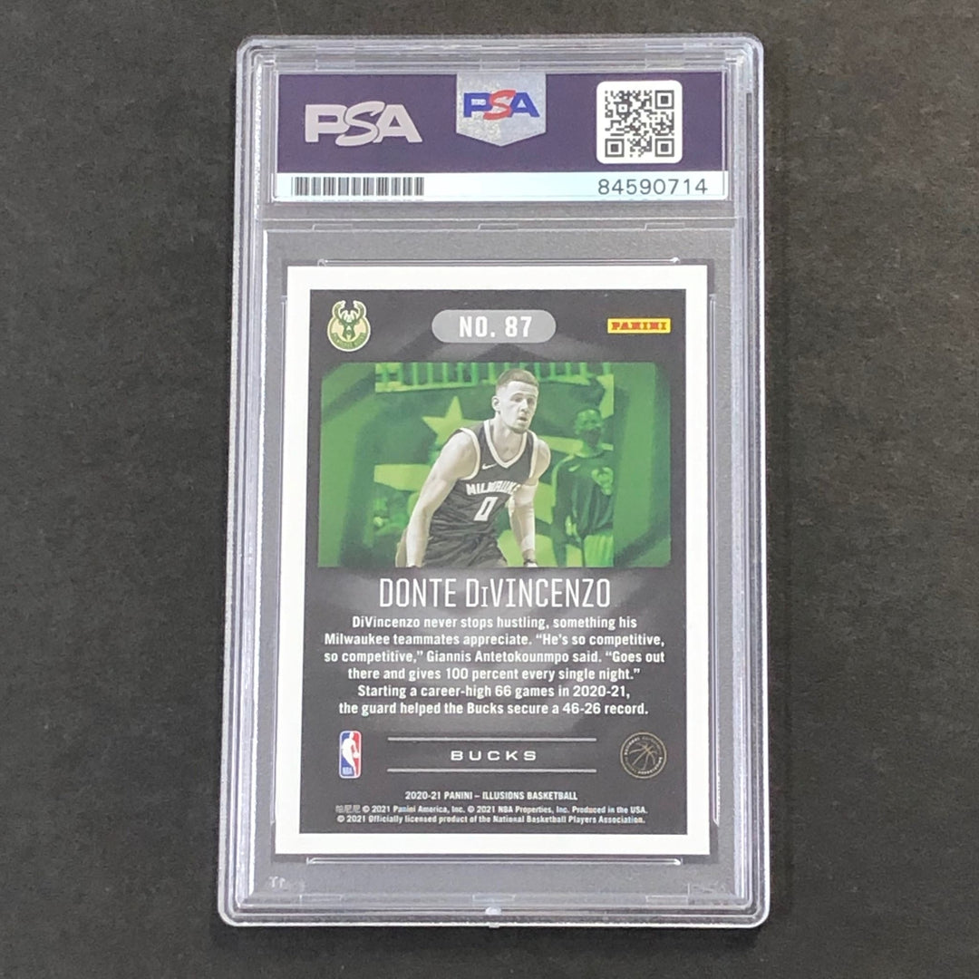2020-21 Panini Illusions #87 DONTE DIVINCENZO Signed Card AUTO PSA/DNA Slabbed B