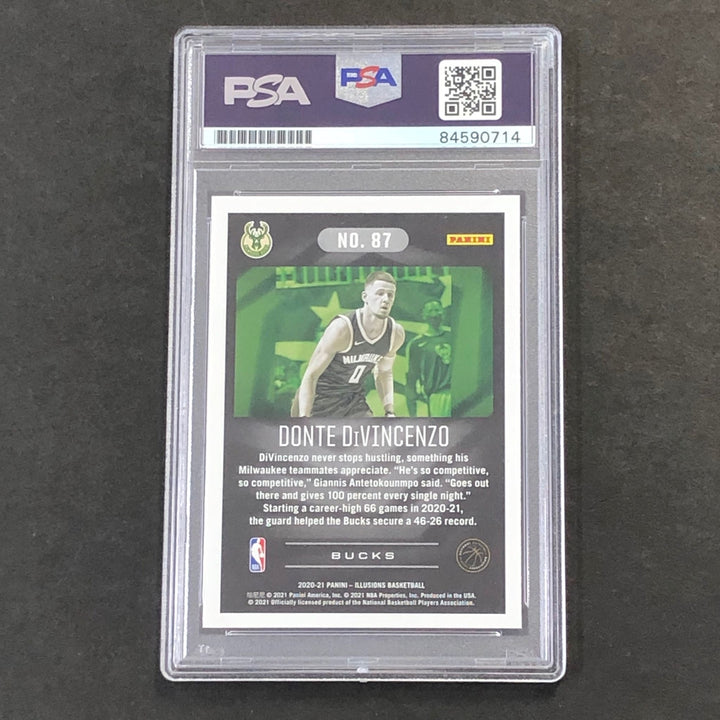 2020-21 Panini Illusions #87 DONTE DIVINCENZO Signed Card AUTO PSA/DNA Slabbed B