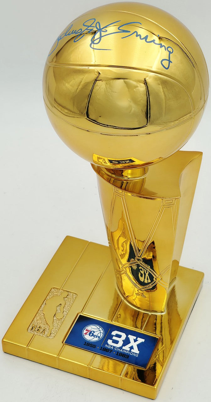Julius "Dr. J" Erving Auto Fanatics 76ers NBA Champions Mini Trophy Beckett Wit