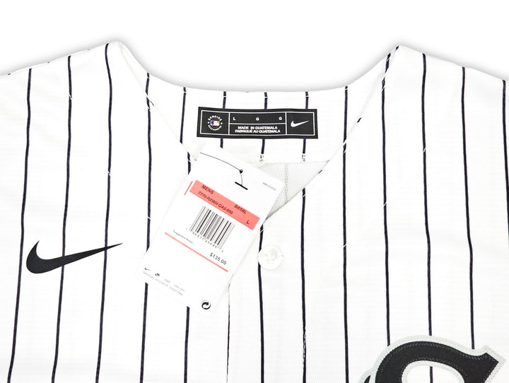 White Sox Bo Jackson Signed White Pinstripe Nike Jersey Size L Beckett Wit