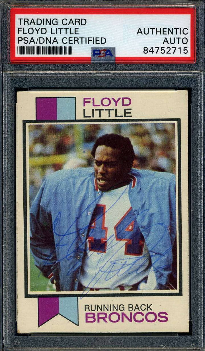 Floyd Little PSA DNA Signed Vintage 1973 Topps Autograph