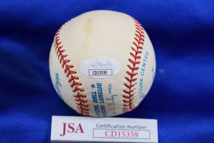 Len Barker JSA COA Autograph OAL American League Signed Baseball 1981-05-15