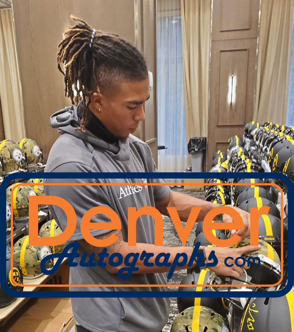 Chase Claypool Autographed Pittsburgh Steelers F/S Camo Helmet BAS 29368