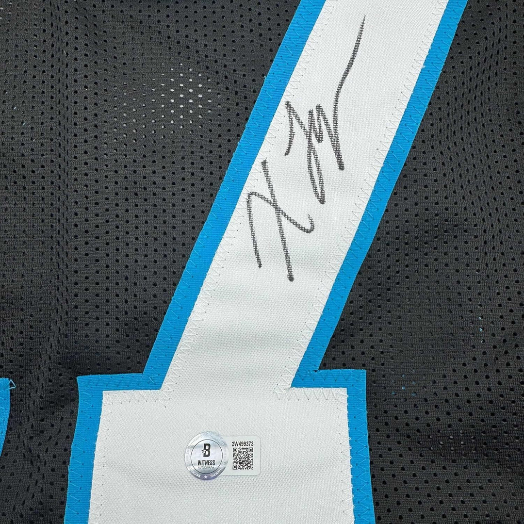 Framed Autographed/Signed Xavier Legette 35x39 Black Football Jersey BAS COA