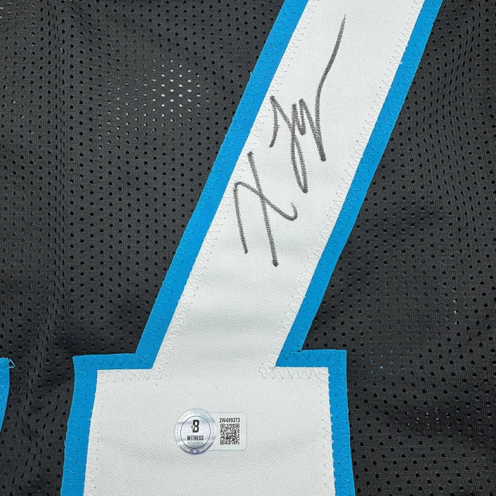 Framed Autographed/Signed Xavier Legette 35x39 Black Football Jersey BAS COA