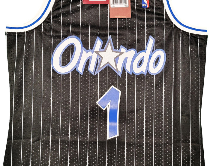 Magic Penny Hardaway Auto Black Auth Mitchell Ness 94-95 Swingman Jersey L PSA