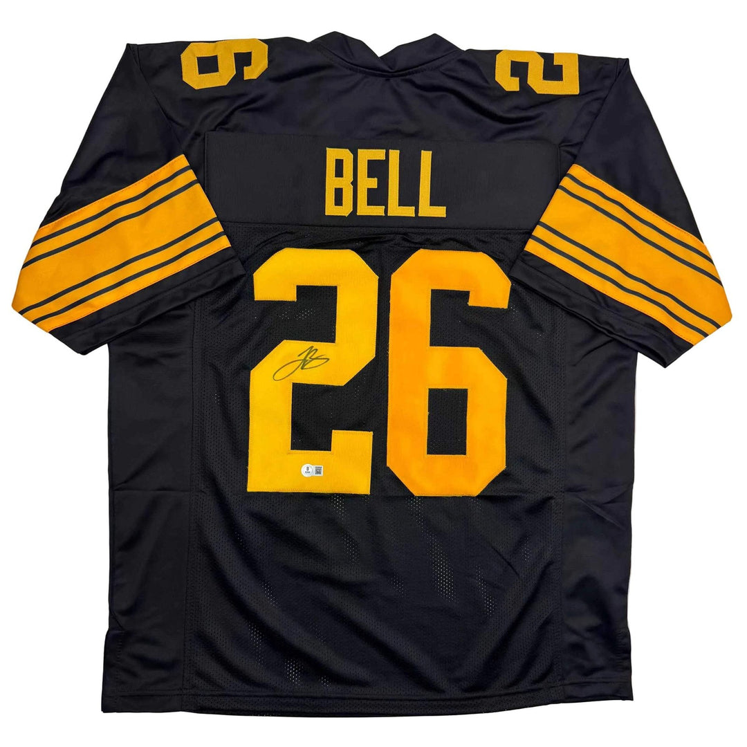 Autographed/Signed Le'Veon LeVeon Bell Pittsburgh Black CR Jersey JSA COA