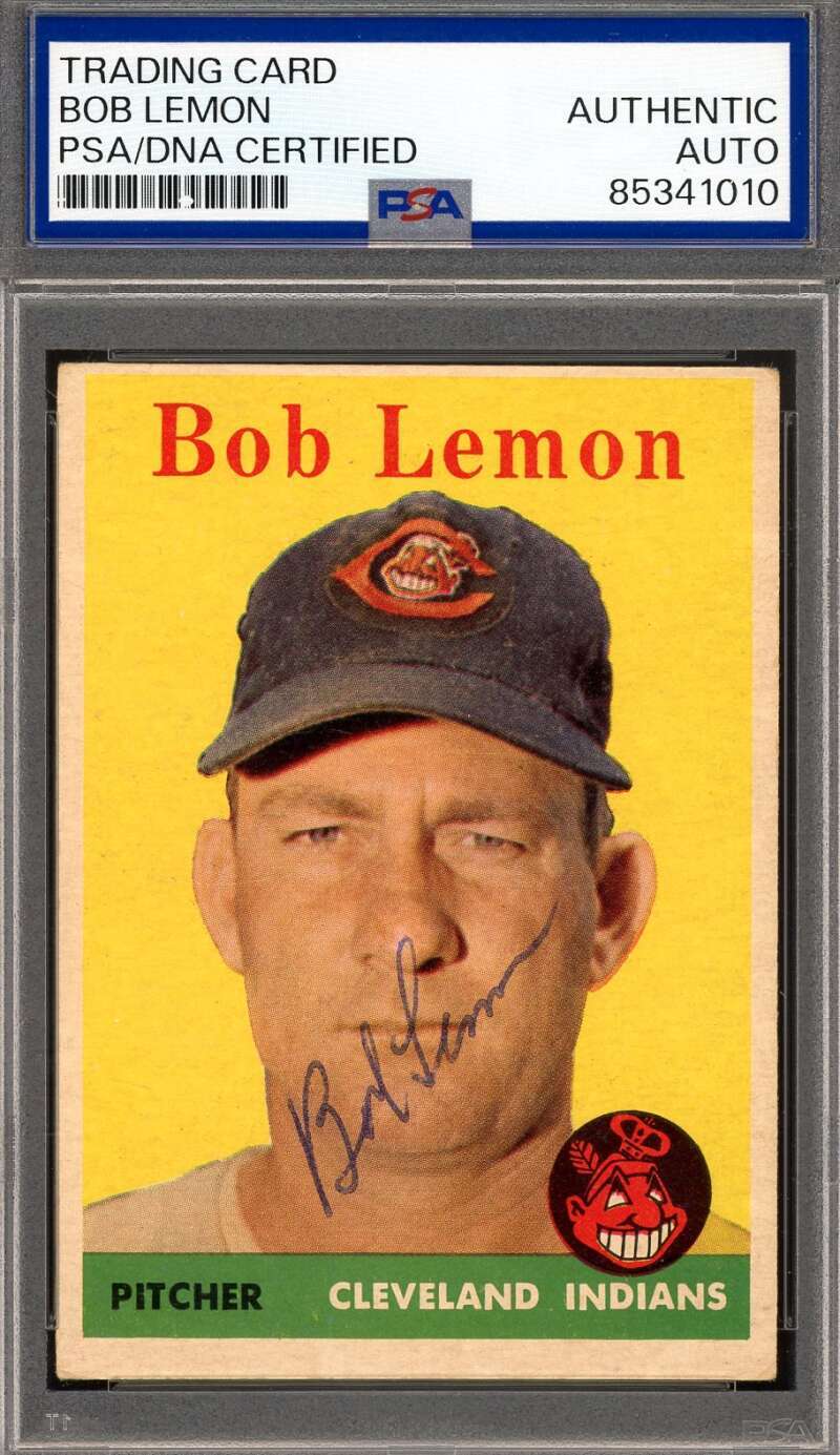 Bob Lemon PSA DNA Signed 1958 Topps Autograph