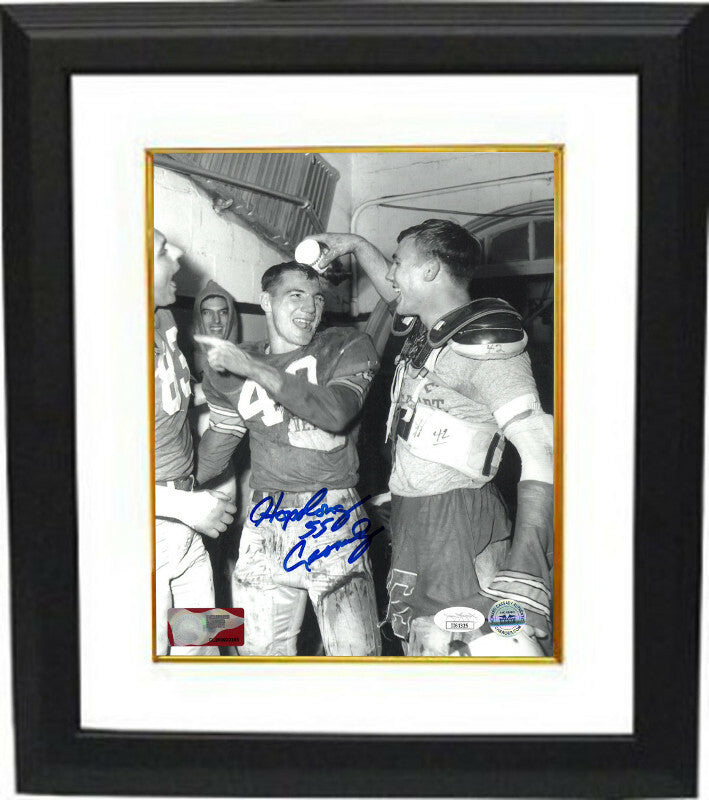 Howard "Hopalong" Cassady signed Ohio State Buckeyes NCAA B&W 8x10 Photo- JSA
