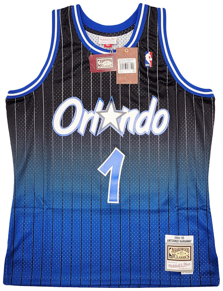 Magic Penny Hardaway Auto Black Blue M & N Fadeaway 94 Swingman Jersey L PSA/DNA