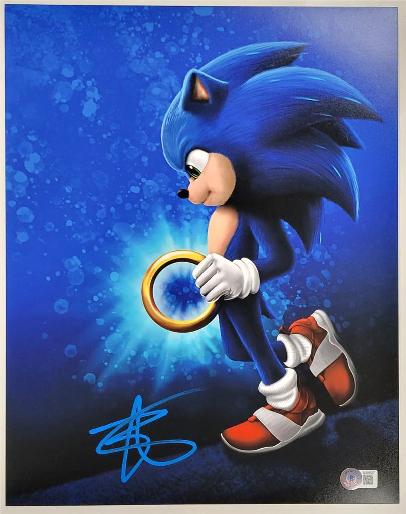 Ben Schwartz signed Sonic 11x14 photo autograph (A) ~ Beckett BAS
