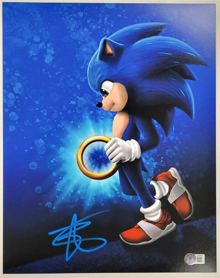 Ben Schwartz signed Sonic 11x14 photo autograph (A) ~ Beckett BAS