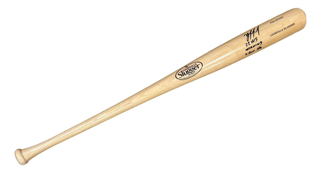 Yordan Alvarez Astros Signed Tan Louisville Slugger Bat 22 WS Winning 3 Run BAS