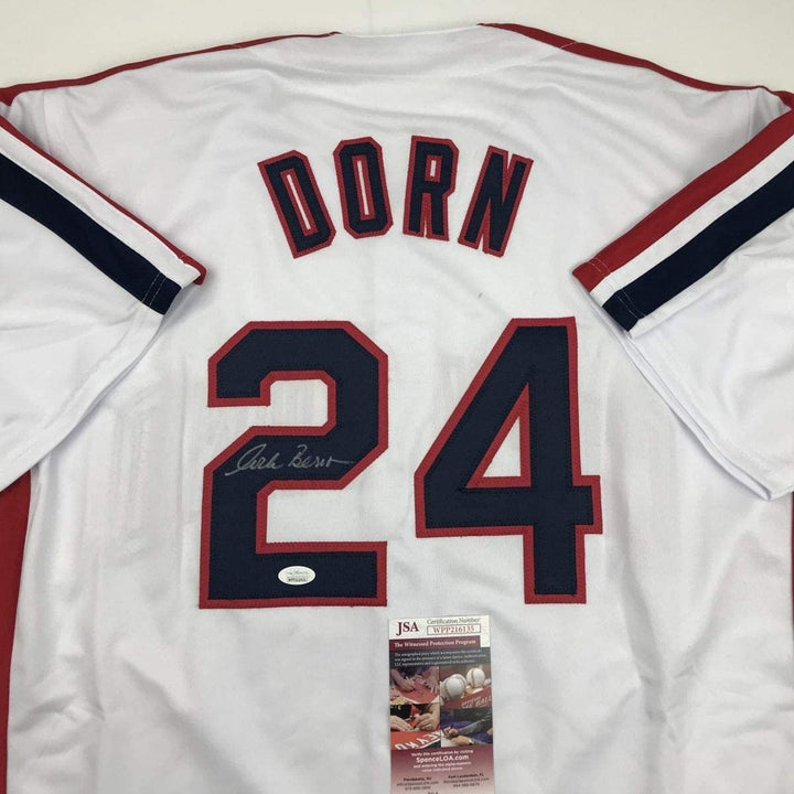 Signed CORBIN BERNSEN Roger Dorn Major League Movie Jersey JSA COA
