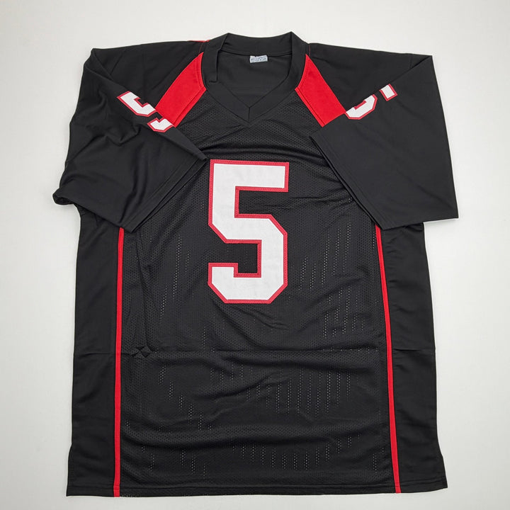 Autographed/Signed Michael Crabtree Texas Tech Black College Jersey JSA COA