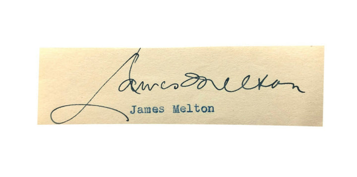 James Melton Hand Signed Page Cut JSA COA Autograph Actor Singer