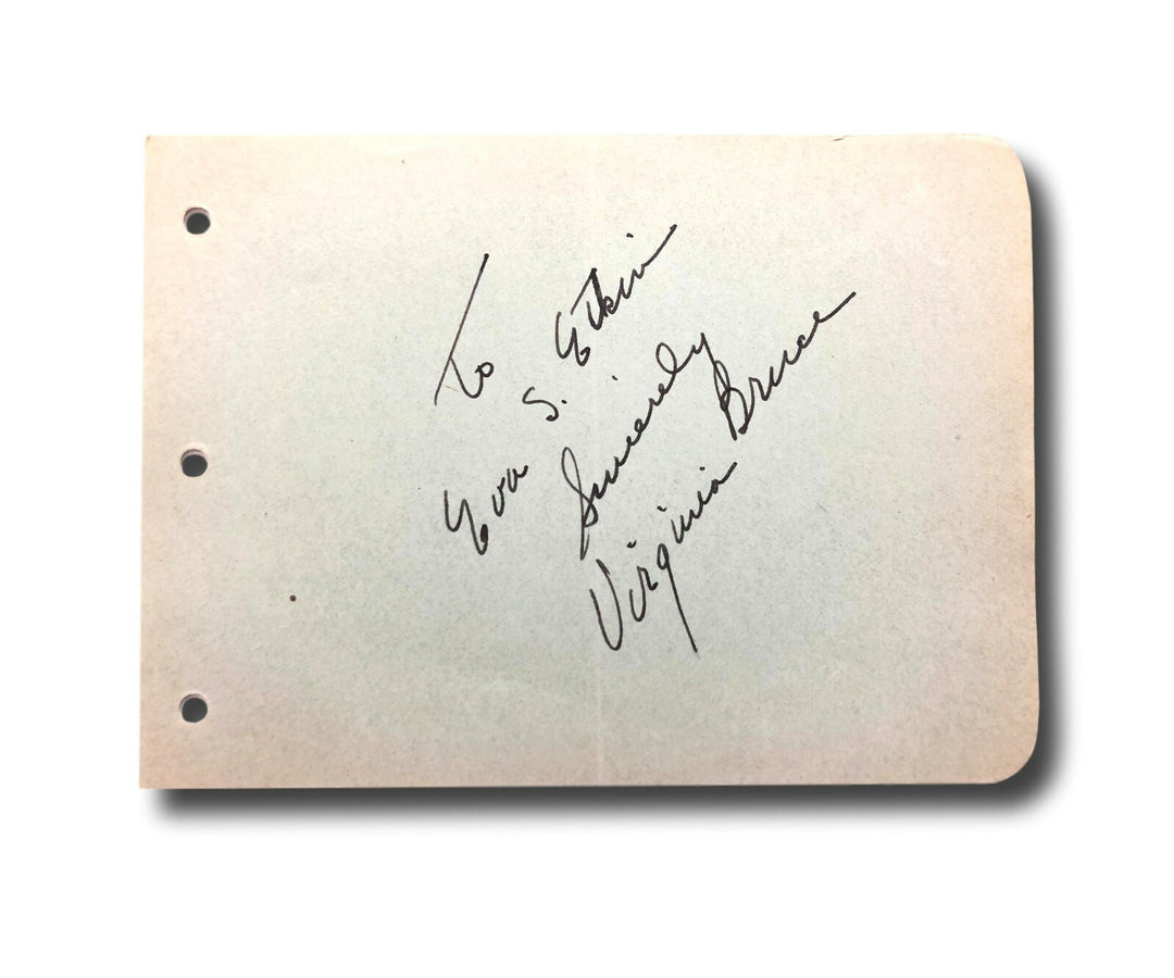 Virginia Bruce Hand Signed Album Page Cut JSA COA Autograph Goldwyn Girl Actress