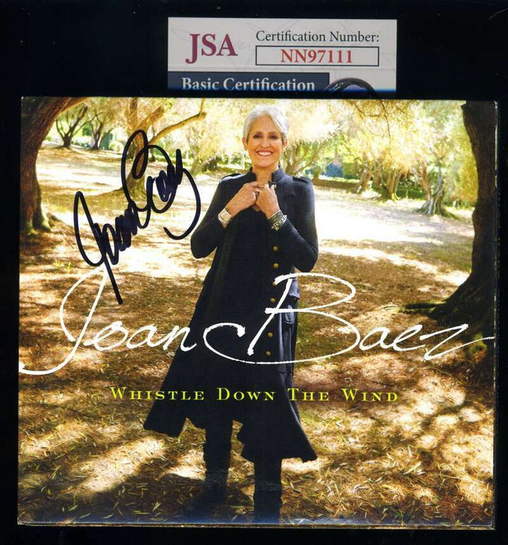 Joan Baez JSA Coa Signed Whistle Down The Wind CD Autograph
