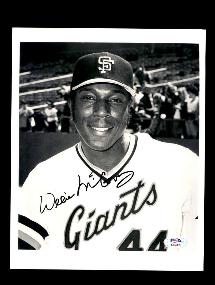 Willie McCovey PSA DNA Coa Signed 8x10 Photo Giants Autograph