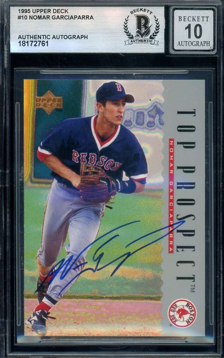 Nomar Garciaparra Gem Mint 10 Beckett BAS Signed 1995 Upper Deck Rookie Autograp