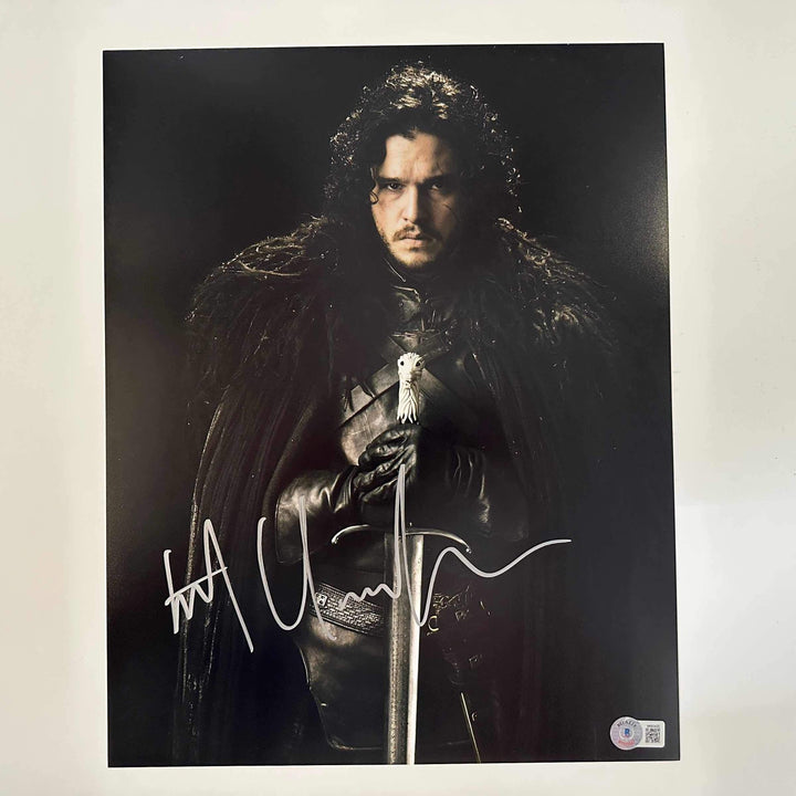 Autographed/Signed Kit Harrington Jon Snow Game of Thrones 11x14 Photo BAS COA