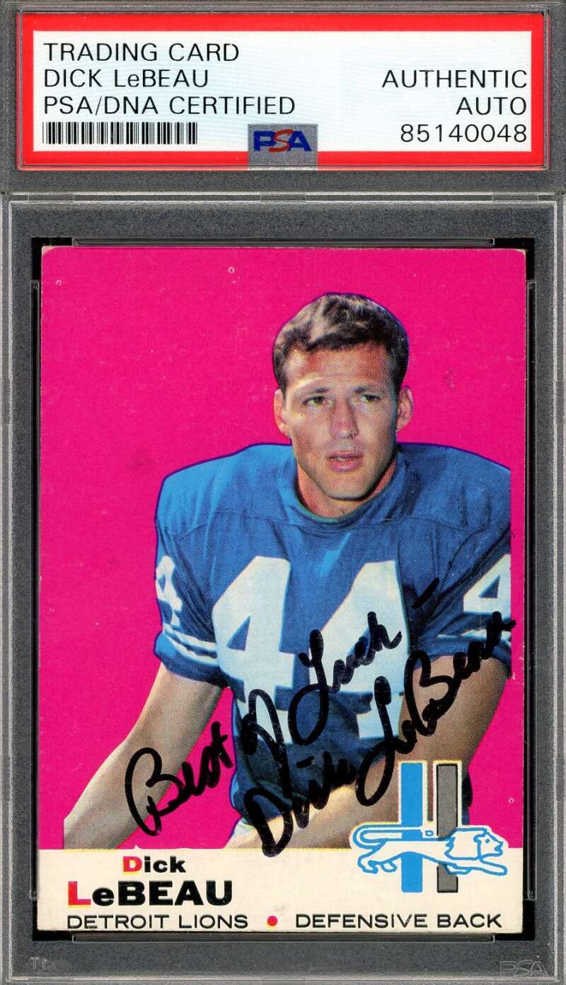 Dick LeBeau PSA DNA Signed 1969 Topps Autograph