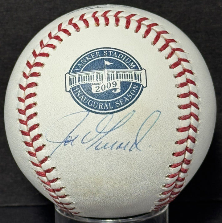 Joe Girardi Signed 2009 Inaugural Logo Baseball Auto MLB Holo Steiner COA WS