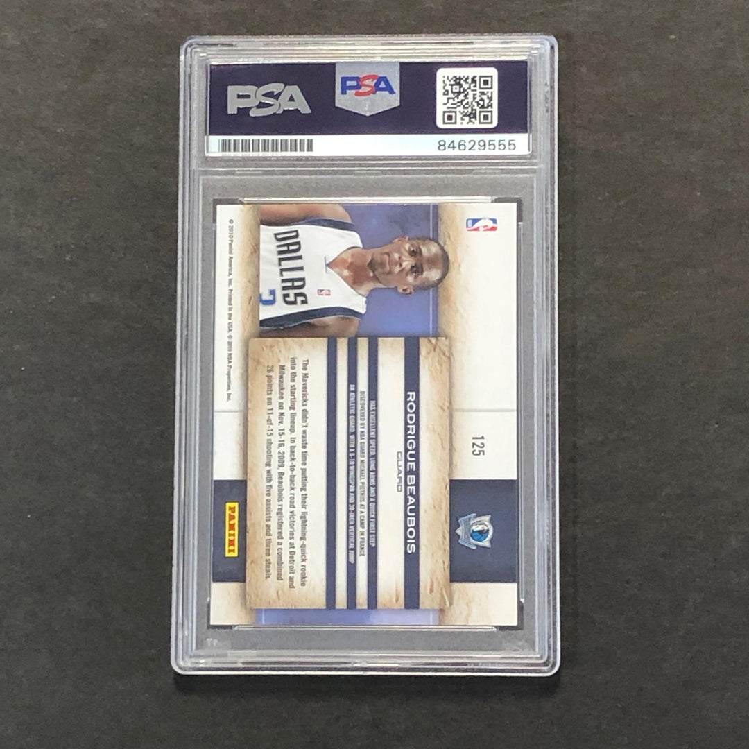 2009-10 Panini Studio #125 Rodrigue Beaubois Signed Card AUTO 10 PSA/DNA Slabbed