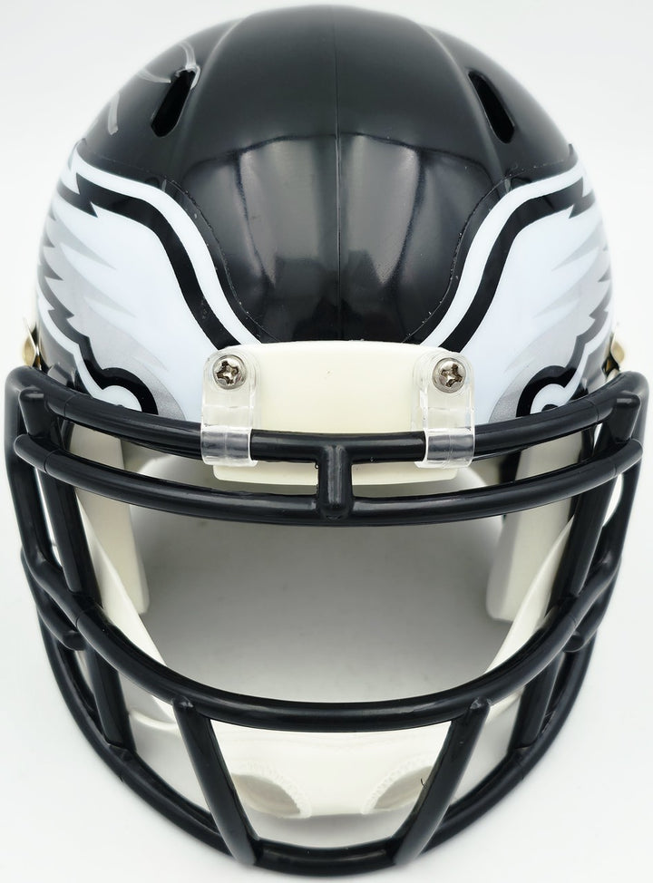 Eric Allen Signed Eagles Black 2022 Alternate Speed Mini Helmet Beckett